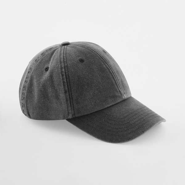 Schwarze Vintage Cap für Handschrift-Stickerei