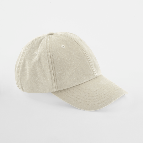 Sandfarbene Vintage Cap für personalisierte Stickerei
